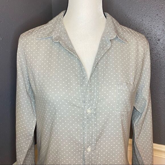 Frank & Eileen Barry Polka Dot Button Down Shirt - Picture 8 of 9